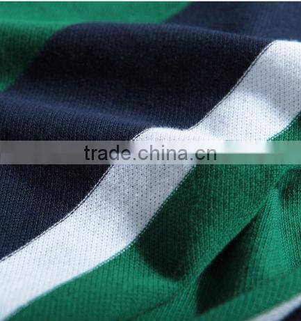 cotton/polyester ,160gsm, single jersey pique, rib collar, yarn-dyed stripe, short sleeve, men's polo shirt
