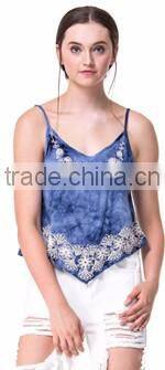 Domin fashion latest embroidery style young girls tops