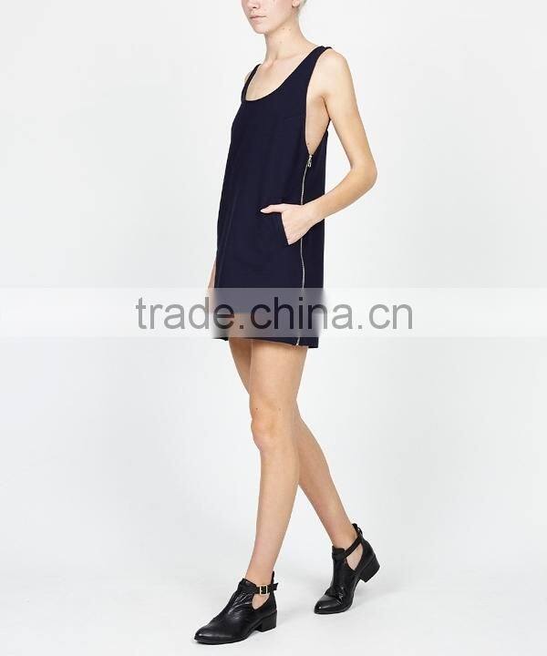 Custom Navy cute pinafore dress for women