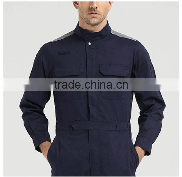 Wholesale Blue Color 100 Cotton Mechanic Working Coverall