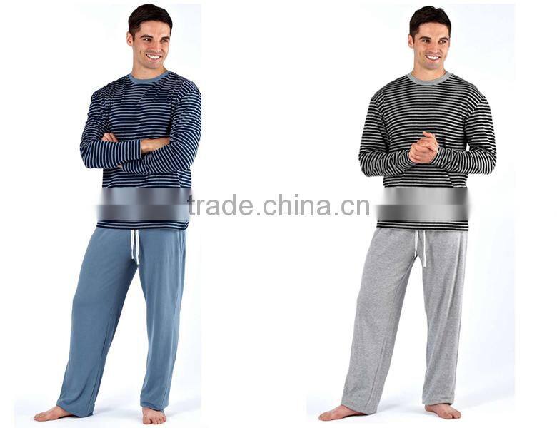 cotton striped long sleeve pijama for man