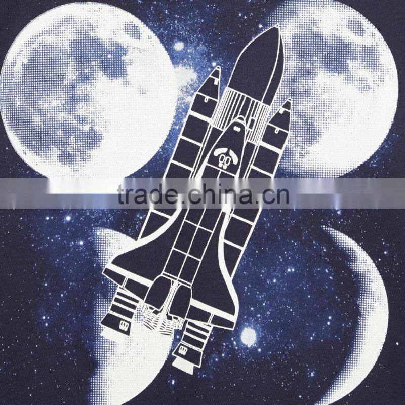 Boy's navy space pyjama set