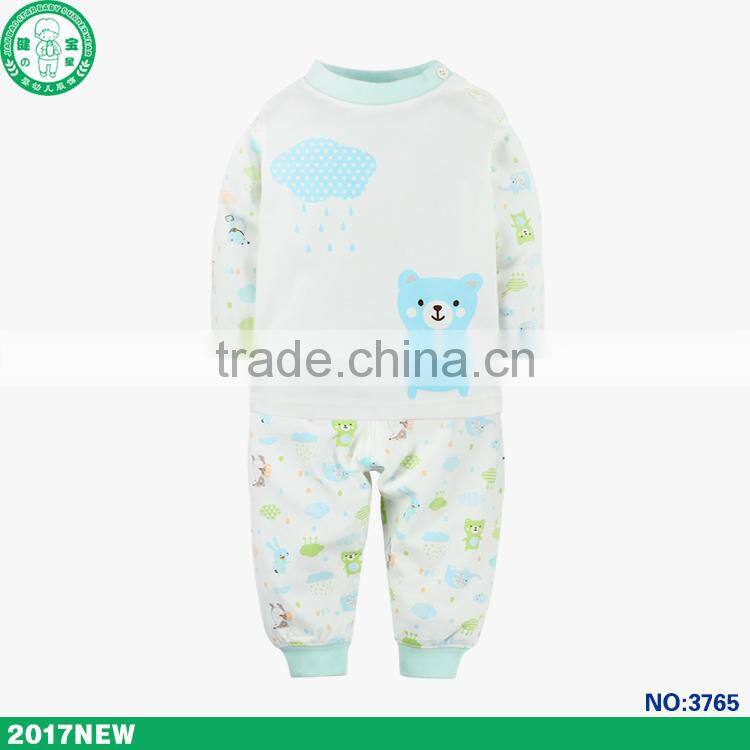 Wholesale pretty cute cotton knitted children clothing with 2 pcs sets china baby wear