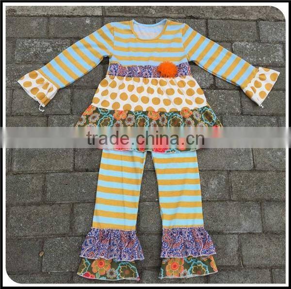 Girls Boutique Autumn Clothing Baby Clothes Hot Sale Cheap Baby Clothing Sets