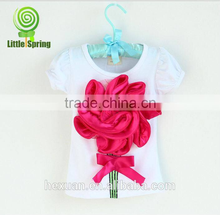 baby girls tee t-shirts childrens Tee Babys Tshirt girl's t shirt big flowers t shirts top sweety wears tops