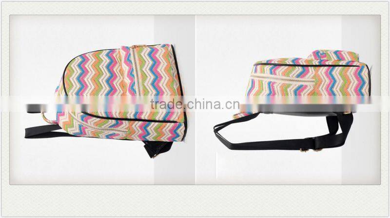 High quality monogrammed chevron canvas backpack