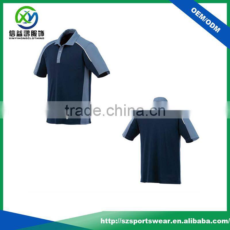 Color Combination 100% Polyester Dry Fit Polo Shirts For Men