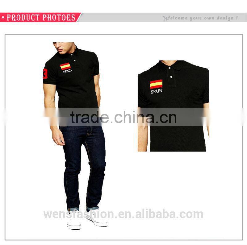 Embroidered Design 100% Cotton Short Sleeve Mens Polo Shirt T Shirt