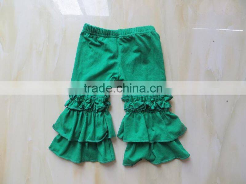 XF-097 Pretty icing ruffle child pants trouser soild color icing ruffle pants