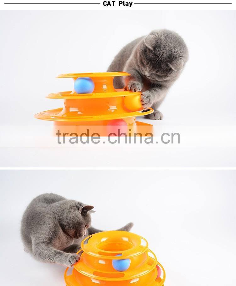 whosale Crazy Cat toy Three-Layer Turntable Cat Cat Ball