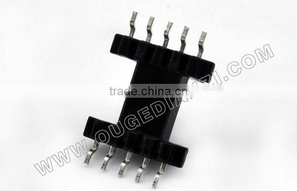 EFD15 flange bobbin with seagull pin,horizontal,pin5+5