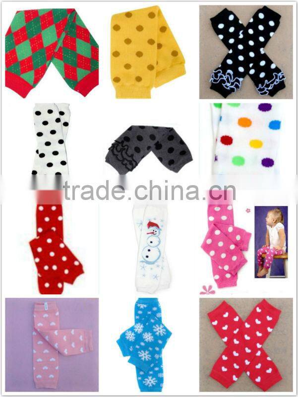 2014 baby leg warmers colorful dot pattern comfortable to baby skin