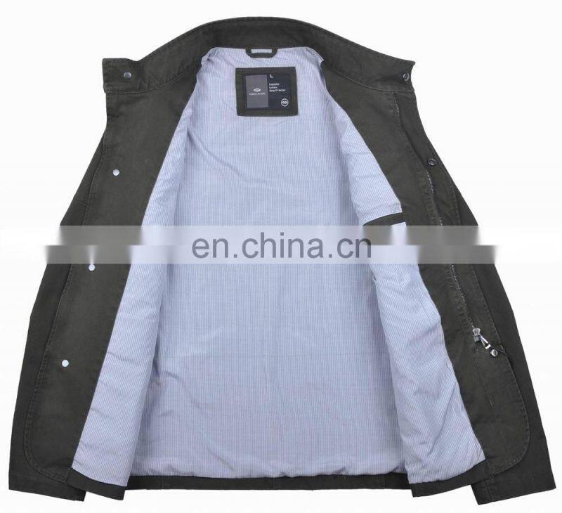 lastest fashion mens spring handsome cotton thin military overcoat
