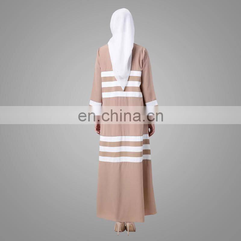 Newest zipped front open abayas islamic women clothing muslim cardigan
