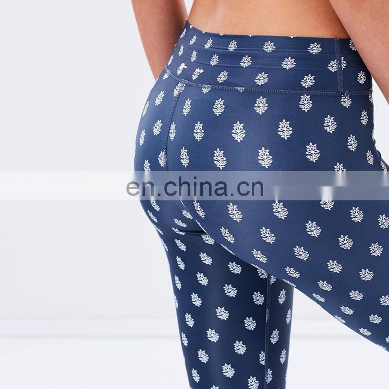 polyester spandex compression tights custom printed leggings