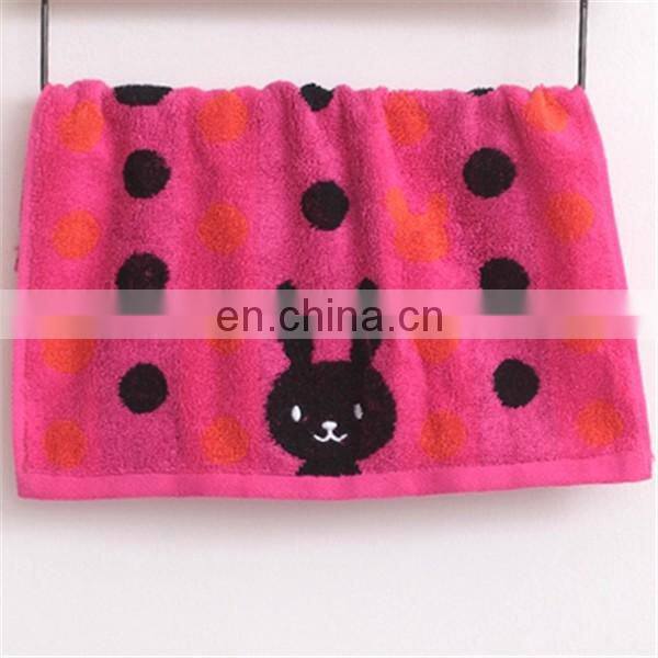 Cartoon pattern hand towel with jacquard design