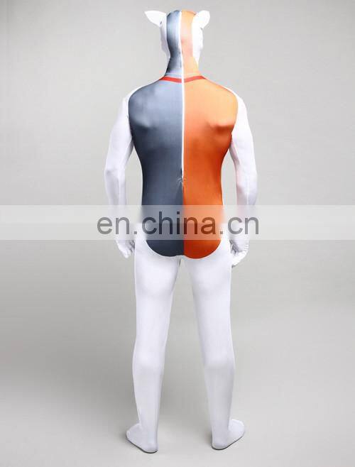 Full Body Tiger Stripes Lycra Zentai Halloween Party Animal Print Cat Costume