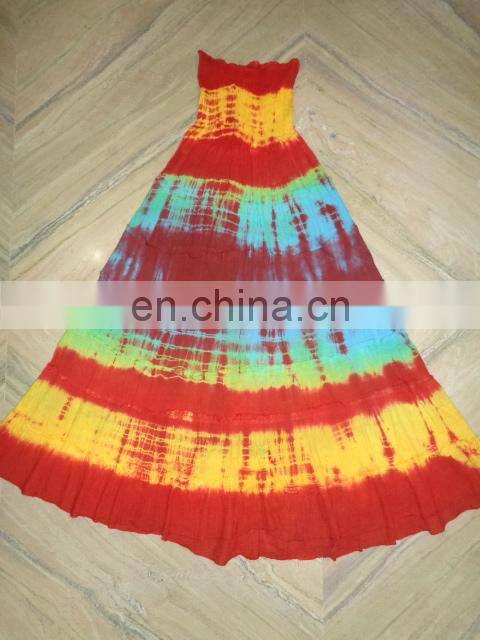 COTTON TIE DYE LADIES DRESS PACK OF 50 PCS