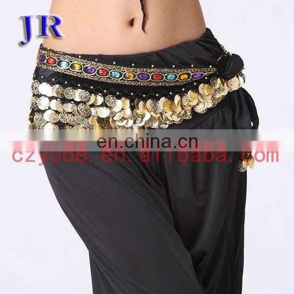 Velvet gold coins wholesale belly dance hip scarves for ladies Y-2026#