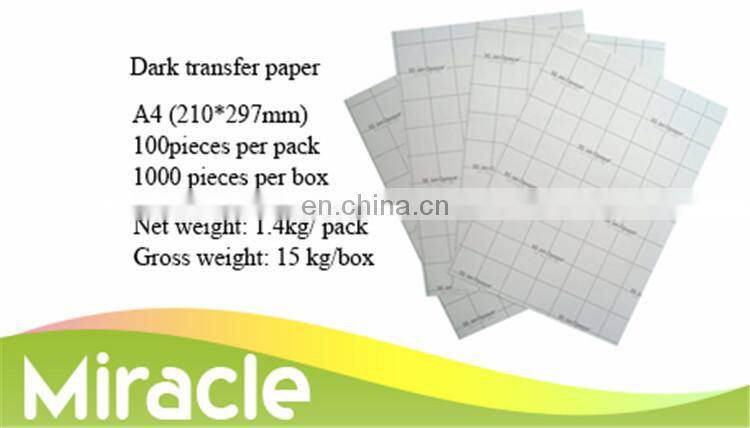 A4 size heat transfer printing paper for cotton textile