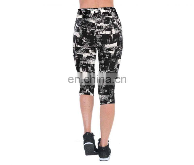 Factory wholesale cropped Trousers sports leggings fitness women summer yoga running ladies leggings