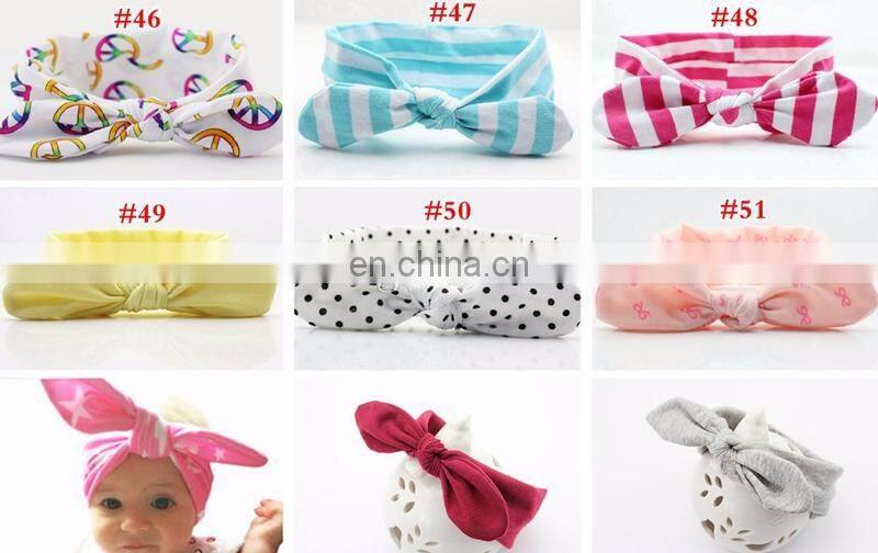 Bohemian mermaid cotton girl baby bow headband wave point turban twist head wrap twisted knot soft newborn baby headband