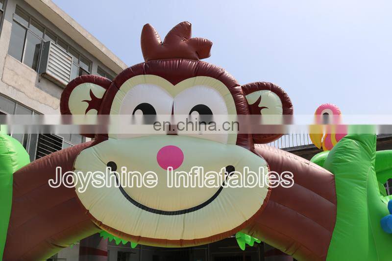 Childhood Inflatable Monkey Jumper Bouncer Kids Children Outdoor Jumping Zoo Bouncy Castle For Sale