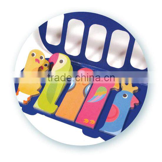 Bird & Animal on the Plane Die cut shape Note set Notepad Sticky memo pad