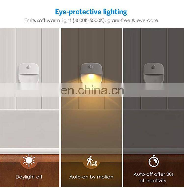 Motion sensor light, cordless battery powered LED night light, stair magnet wall light