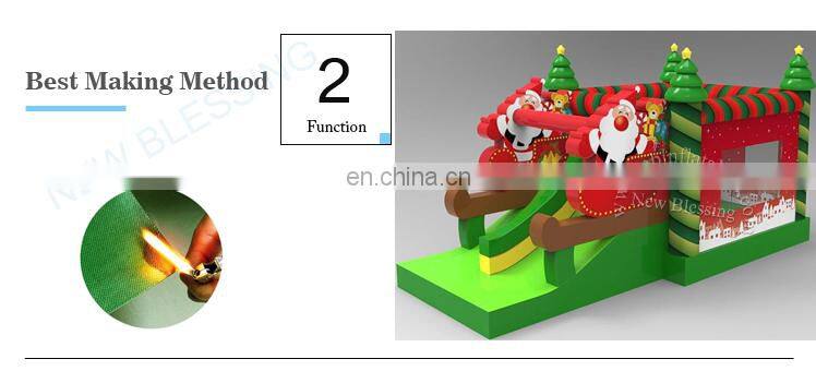 Inflatable Advertising 25ft christmas inflatable santa,outhouse Inflatable Christmas Bouncer Castle decoration