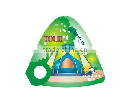 Colourful PP promotional fan with company information printing