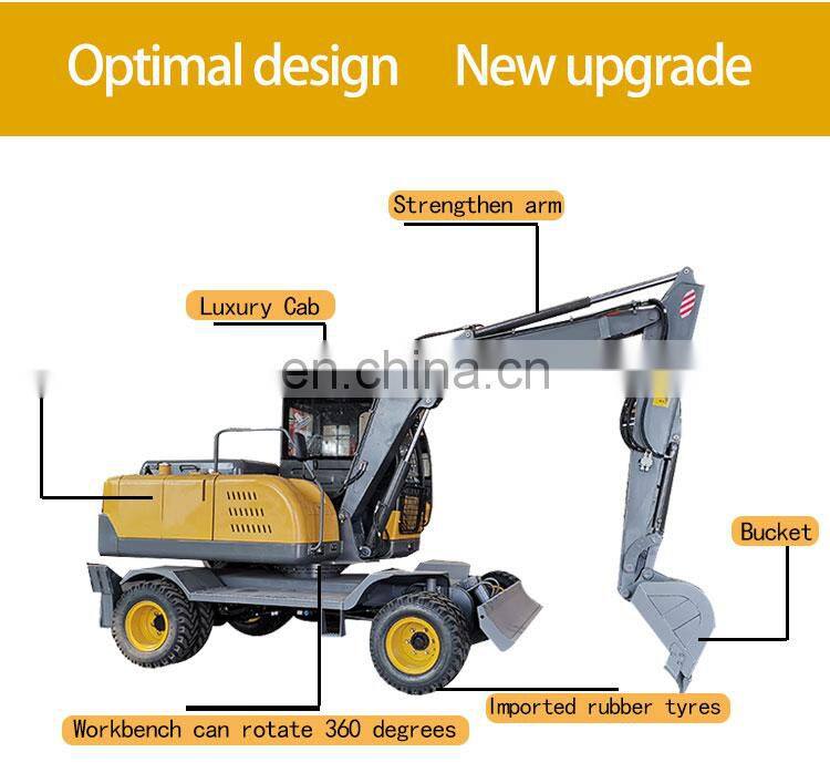 8.5T wheel digger excavator, wheel excavator for sale