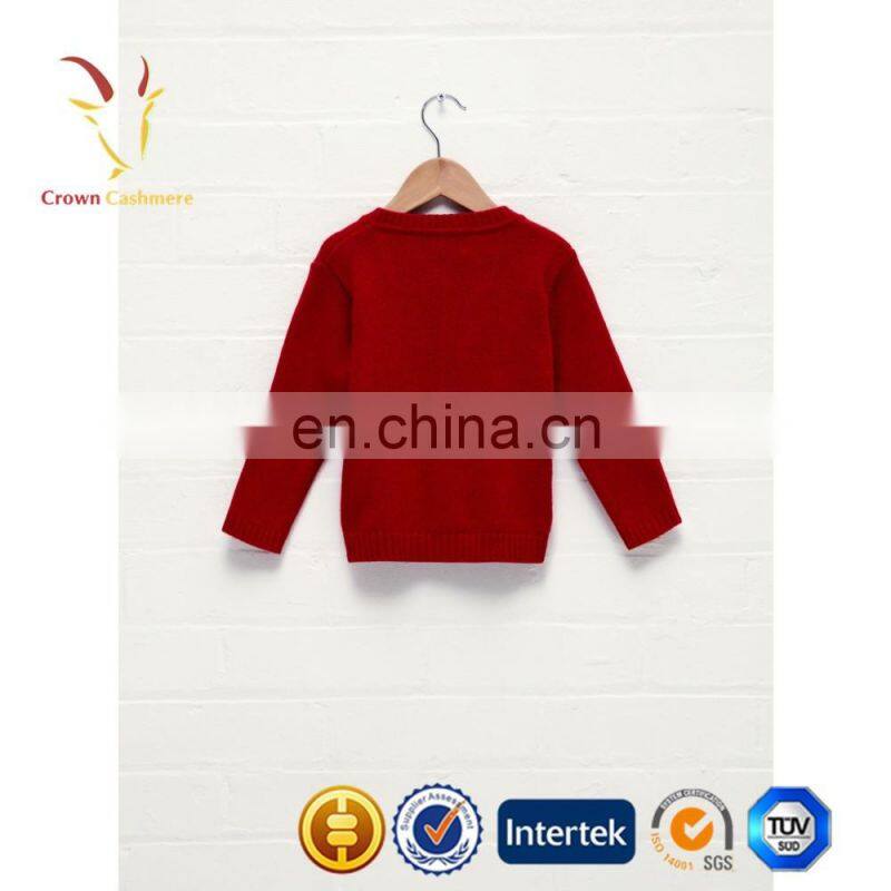 Baby Girls Knitted Wool Red Sweaters Cardigan