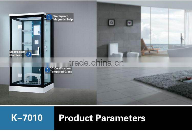 China Wholesaler Multifunction Luxury Bathroom Furniture Shape Shower Steam Room Cabin K-7010