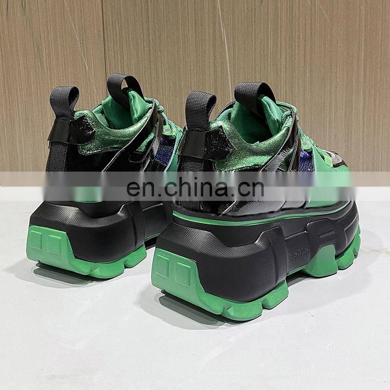 Factory direct sale Christmas high-top thick-soled luxury fashion all-match trend custom leather shoes breathable sneakers