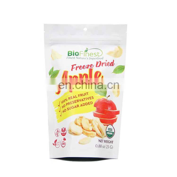 Custom Eco Friendly 30g Dried Fruit Nut Strawberry Potato Chips Packaging Stand Up Zipper Plastic Packing Bags For Food