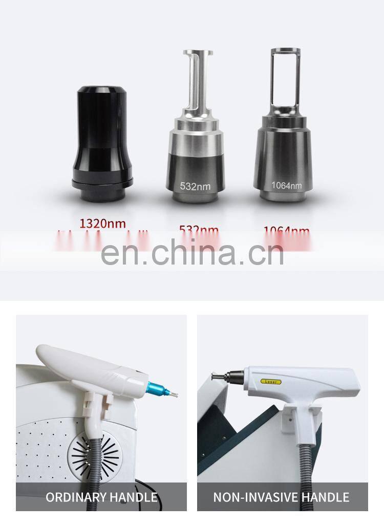 Non Invasive Q Switch ND Yag Laser Tattoo Pigment Removal Machine Eyebrow Pigment Freckle Mole Removal