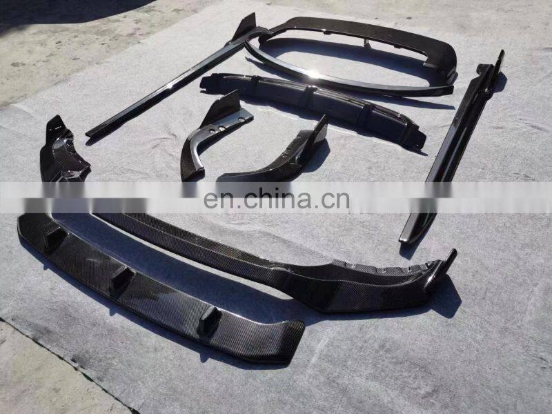 Runde Carbon Fiber Material Black Samurai Style Front Lip Rear Lip Side Skirt Grille Top Wing Spoiler For BMW X05 G05 Body Kit