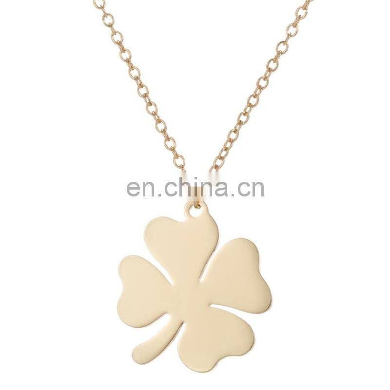 Lucky Clover 925 Sterling Silver Pendant Necklace Four Leaf Clover Pendant Necklace