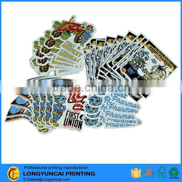 creative die cut PVC self adhesive printing sitcker