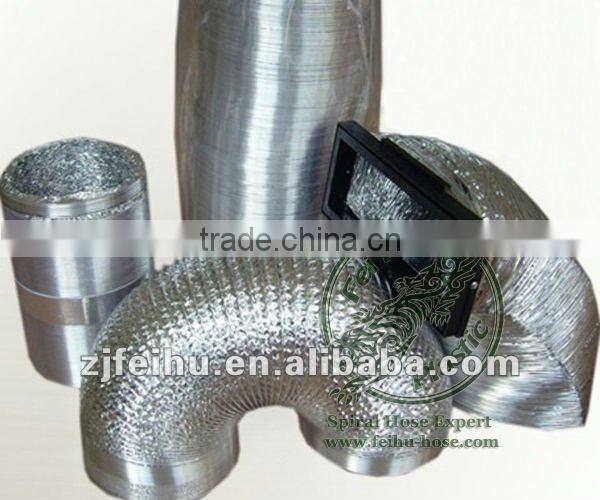 flexible heat resistant aluminum foil dryer vent pipe/china machine