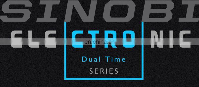 SINOBI Multi Function Men Wristwatch S9733G Full Calendar Window Male Watch LED Display Digital Watches