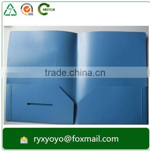 a4 cusomized pp plastic two pocket file folder