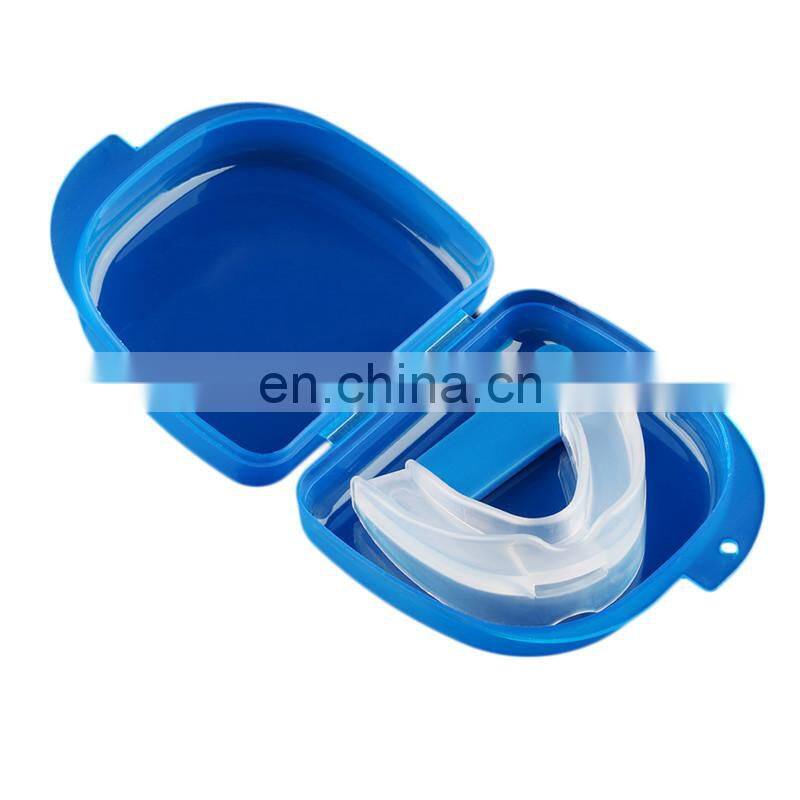 Silicone Sleeping Mouth Guard Stop Teeth Grinding Anti Snoring Bruxism Sleeping Aid Mouthguard with Case Box Health Care
