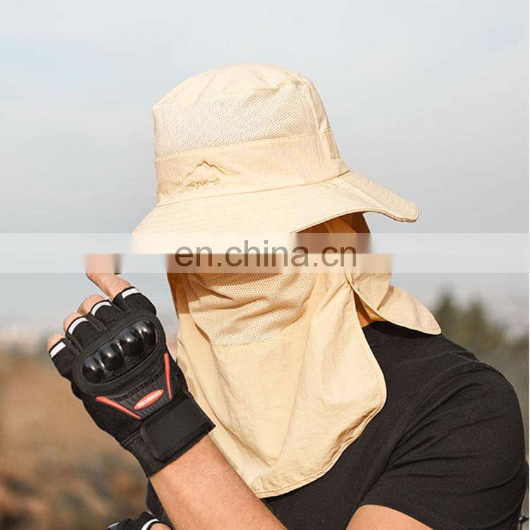 Amazon Topsale Waterproof Quick-dry Breathable Wide Brim Boonie Hat Bucket Sun Hat With Face And Neck Cover