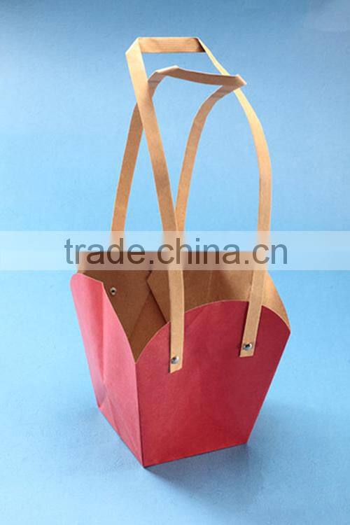Kraft paper bag paper waterproof bag for flower packaging