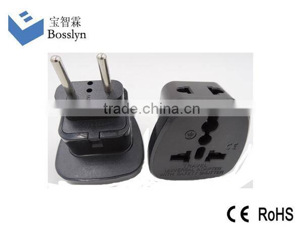 CE ROHS Approved Topgrade EU Europe Type C to universal AU US UK EU plug travel adapter with safety shutter