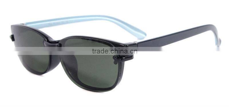 Oval TR90 Full Rim Eyeglasses With Clip On Magnetic Polarized Sunglasses No Brand For Men