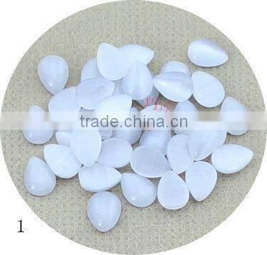 6mm*8mm Water drop shape Cat's Eye Stone mixed color wholesale