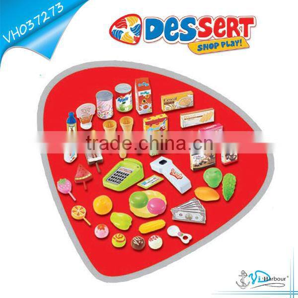 Kids Favor Dessert Shop Market With Shopping Cart Toy Set